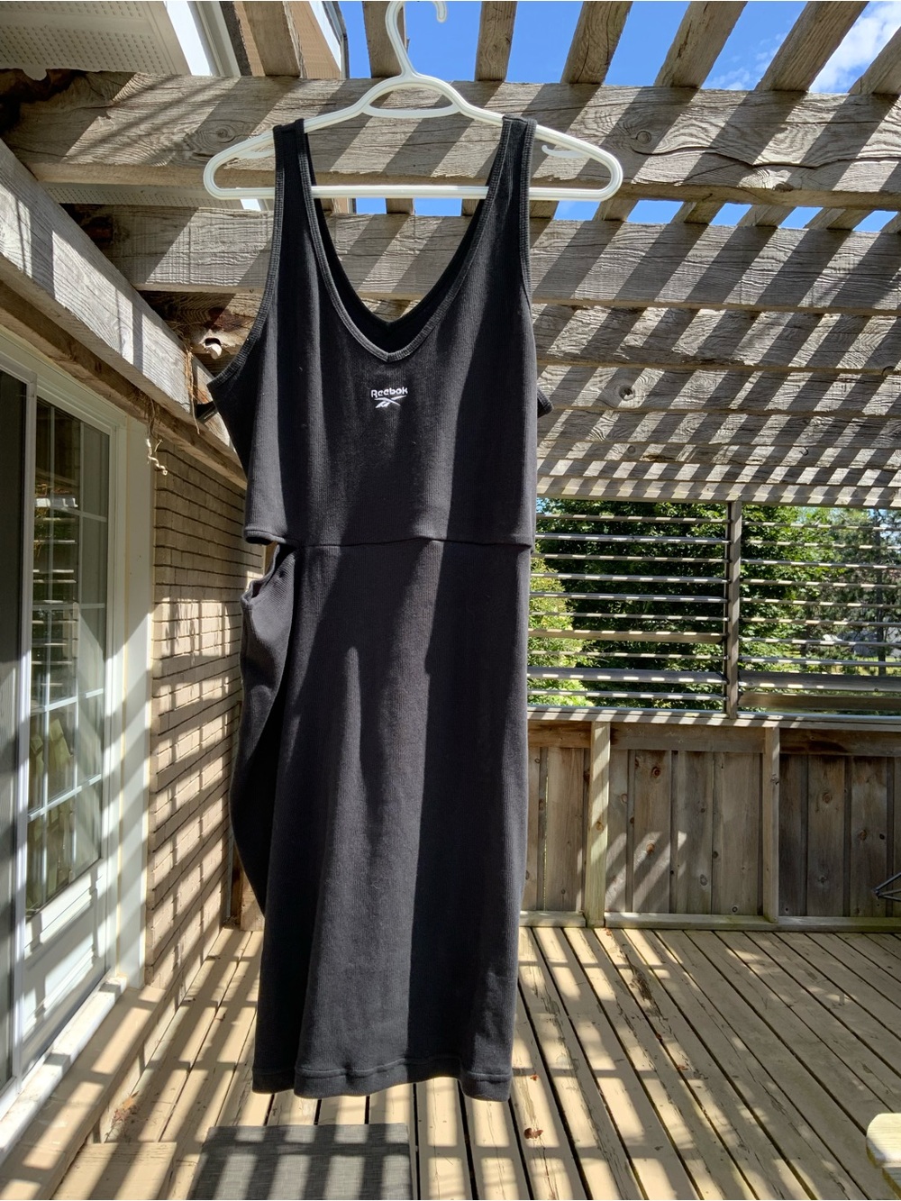 Reebok Black V‑Neck Athletic Dress